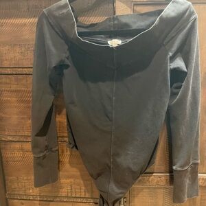 Free People Black Bodysuit